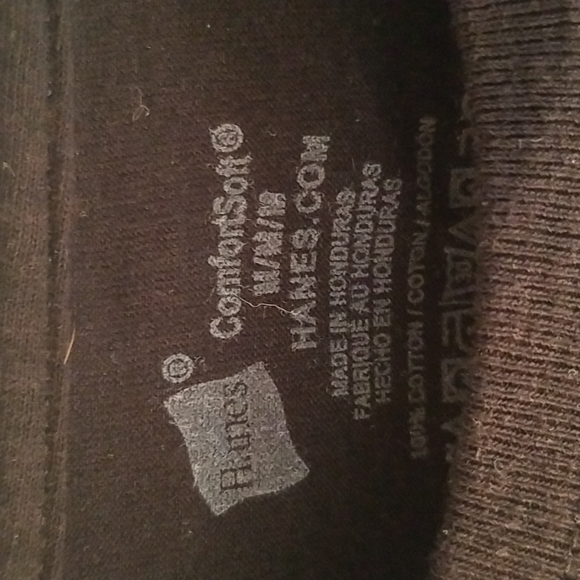 Black vinyl print handmade tee shirt size medium 100% cotton - Picture 2 of 4